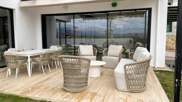 Exterior sofa 3 sits with rope and aluminium structure - Imagen 6