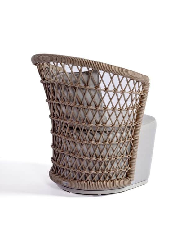 Exterior armchair with rope, aluminium structure & net backrest - Imagen 4