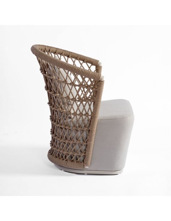 Exterior armchair with rope, aluminium structure & net backrest - Imagen 2