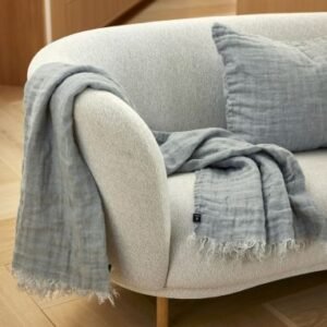 Hannelin Linen Throw, Cloudy Sky