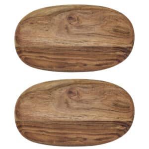Wood Serving Trays, Natural (Set of 2)