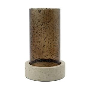 Rivo Candle Holder, Brown (Tall)