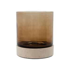 Rivo Candle Holder, Brown (Medium)
