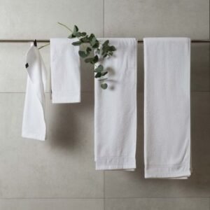 Lina Linen Terry Bath Sheet, White