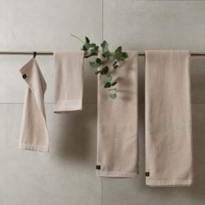 Lina Linen Terry Bath Sheet, Mother of Pearl