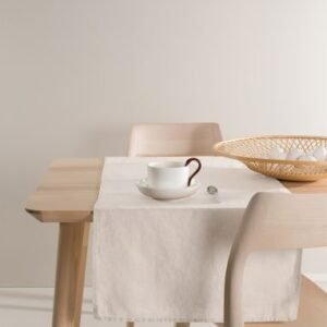 Sunshine Linen Table Runner, Fog