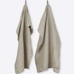Sunshine Linen Kitchen Towels, Oatmeal (Set of 2)
