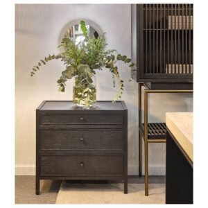 Mario Black Oak Chest of Drawers
