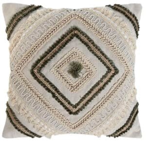 Hand-Embroidered Cotton Cushion