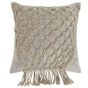 Handmade Cotton & Lurex Cushion